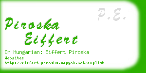 piroska eiffert business card